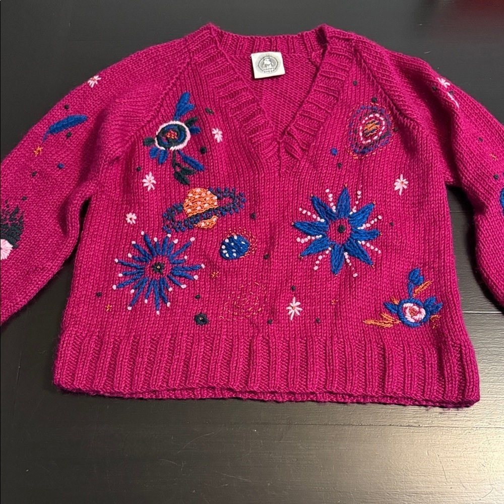 Happy‎ sheep embroidered Sweater